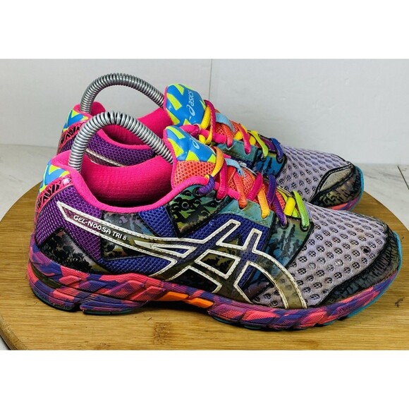 Asics Gel-Noosa Tri 8 Running Shoe Women Sz 7 PurplePink T356N Triathlon SEE PIC - Picture 3 of 7